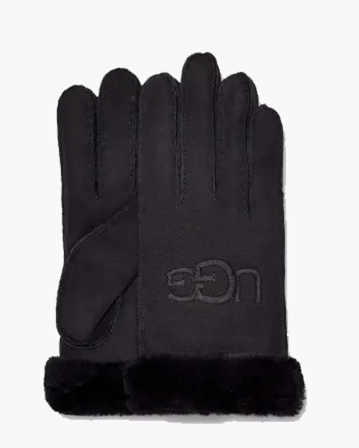 Shearling Embroidered Glove Black Dameshandschoenen