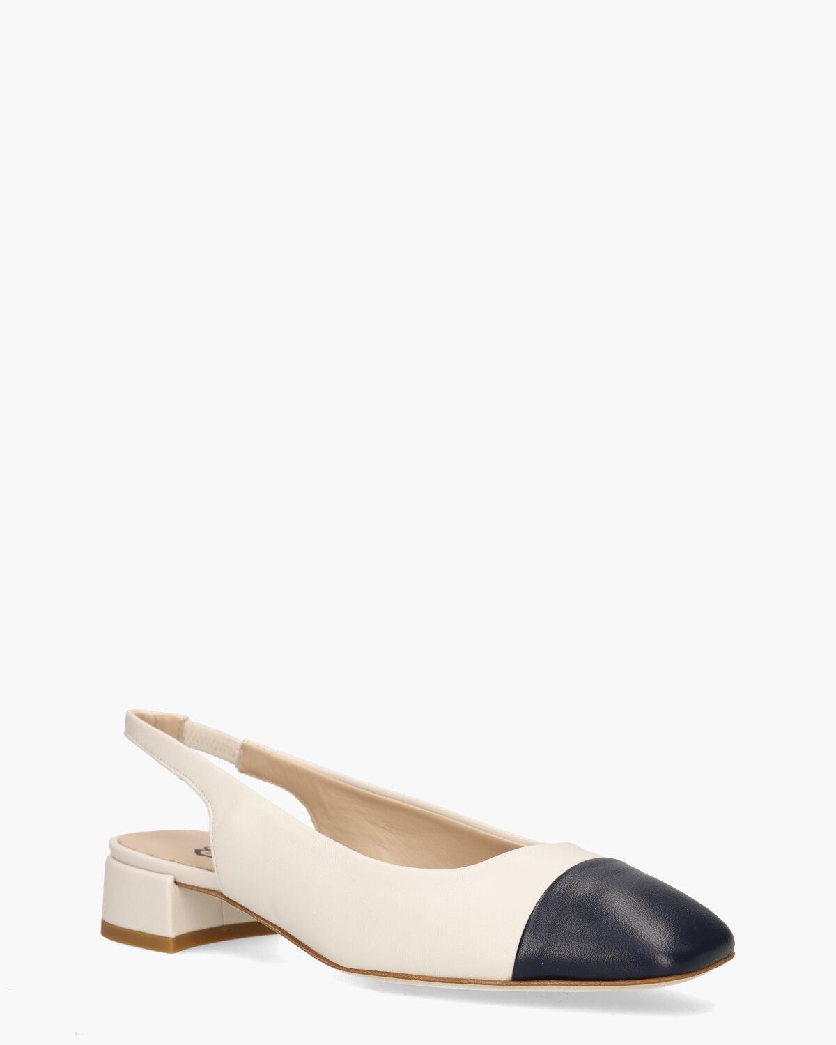 Girona Off-White/Donkerblauw Dames Slingbackloafers