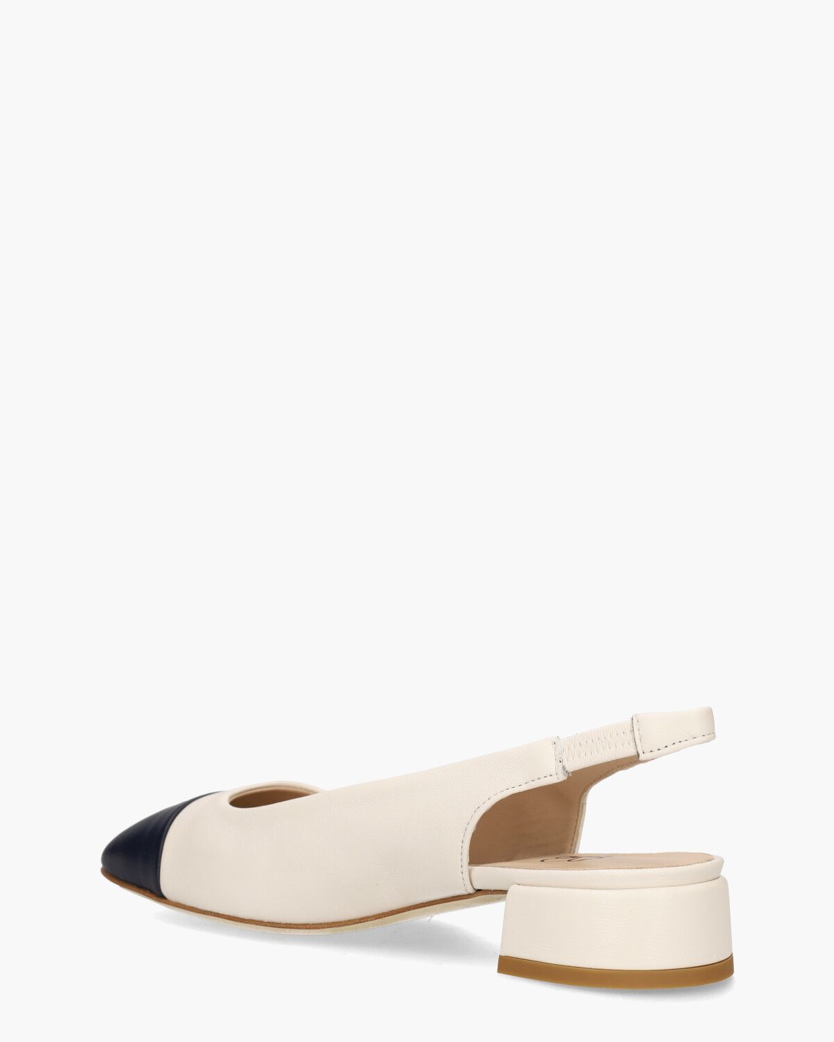 Girona Off-White/Donkerblauw Dames Slingbackloafers