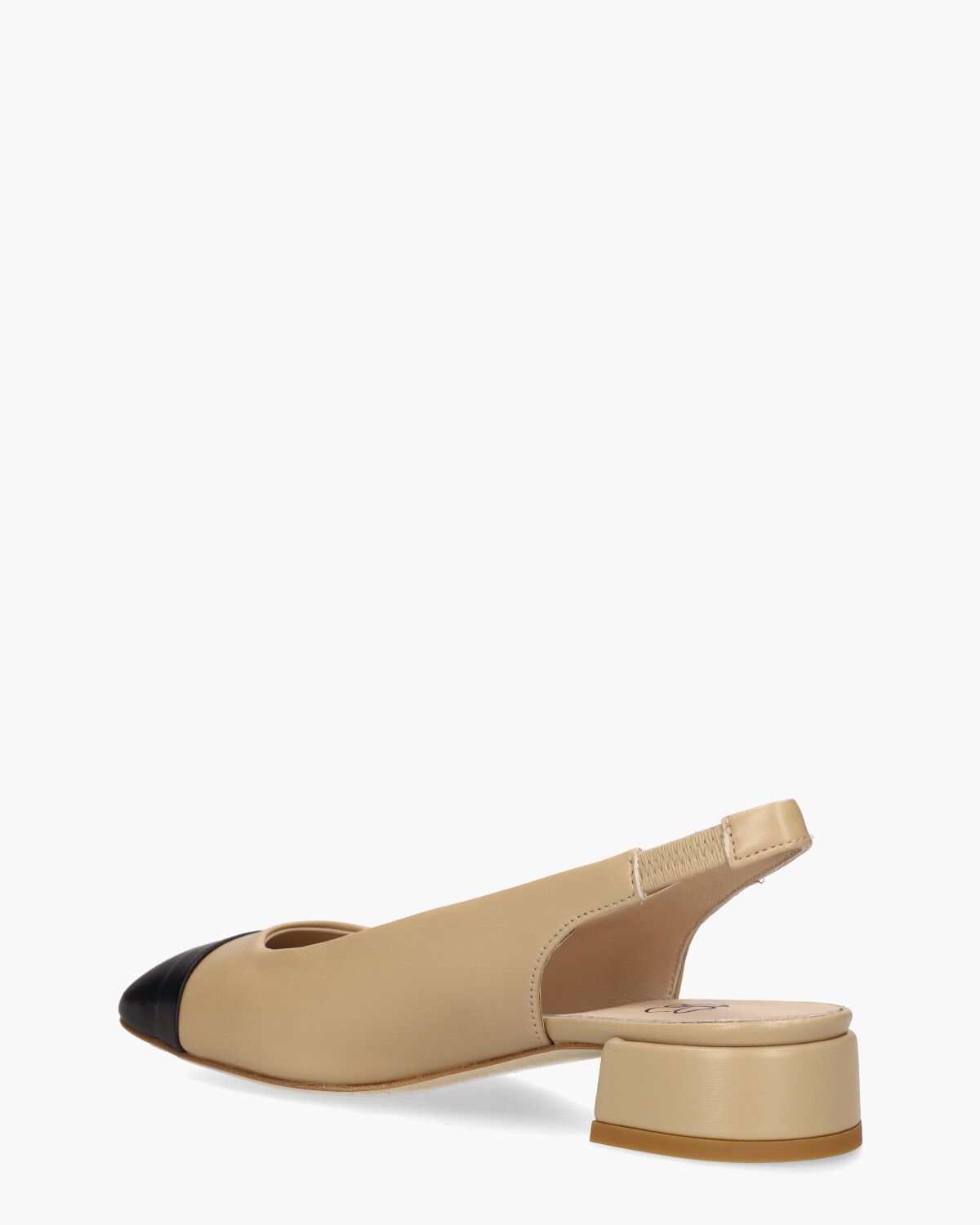 Girona Beige/Zwart Dames Slingbackloafers