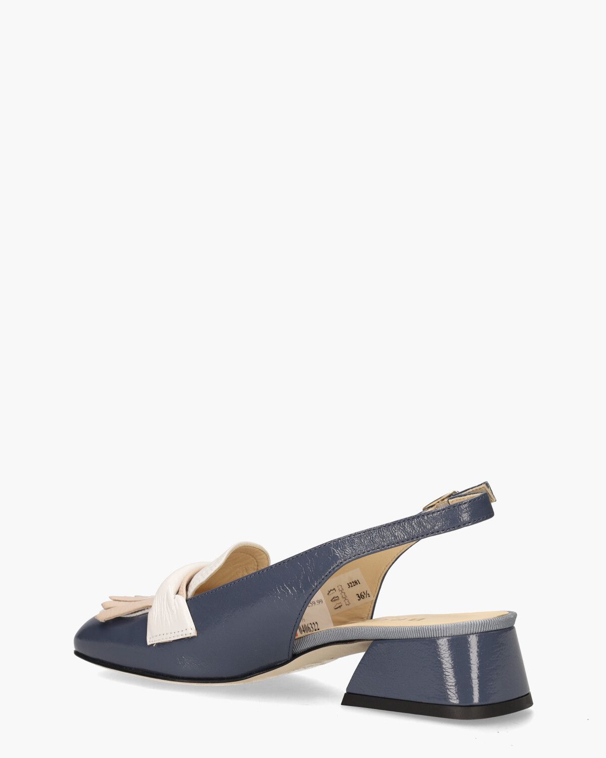 32281 Blauw Dames Slingbackloafers