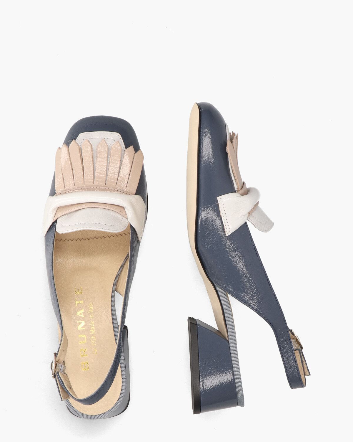 32281 Blauw Dames Slingbackloafers