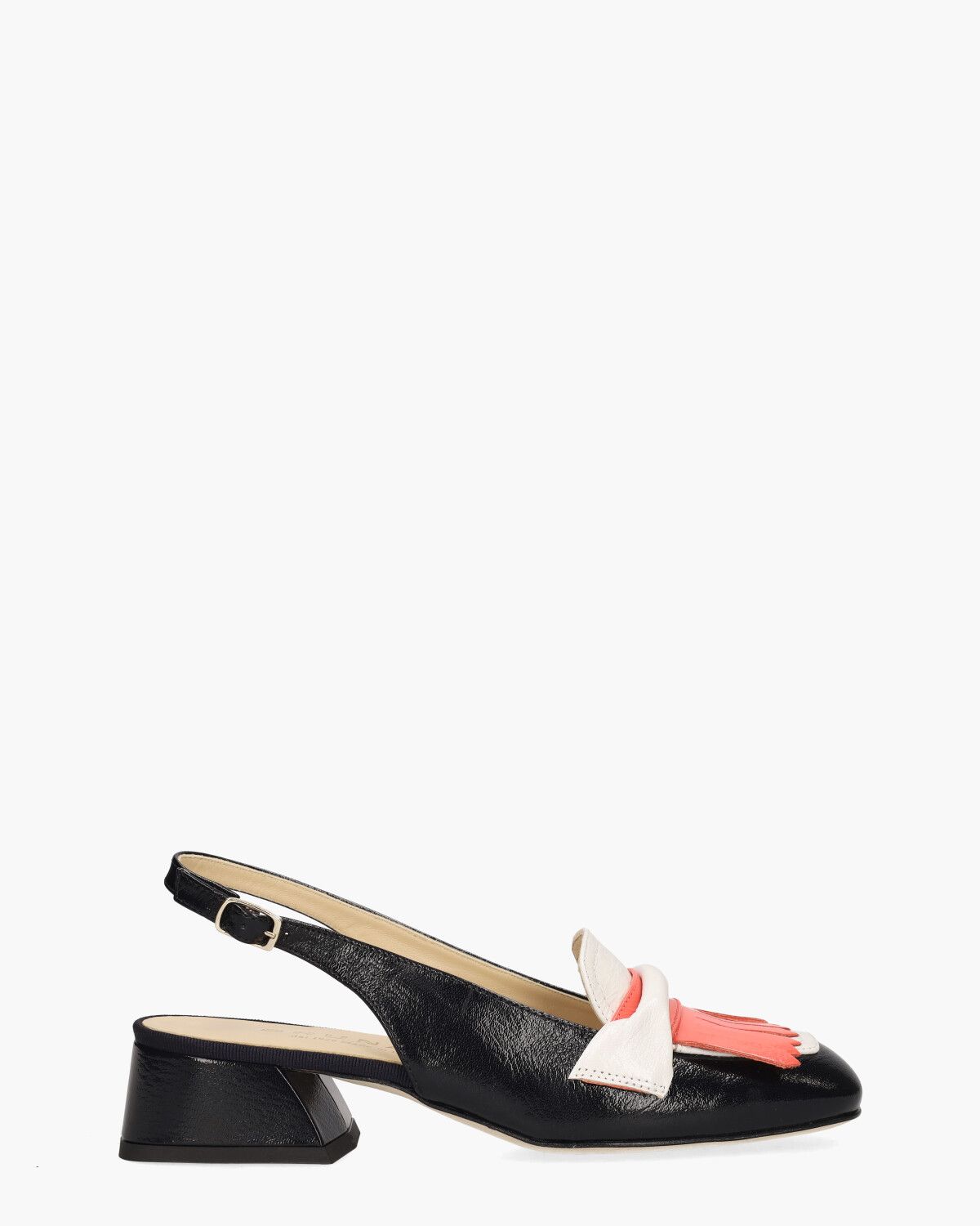 32281 Zwart Dames Slingbackloafers