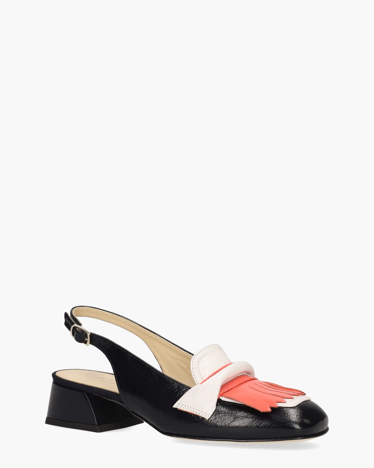 32281 Zwart Dames Slingbackloafers