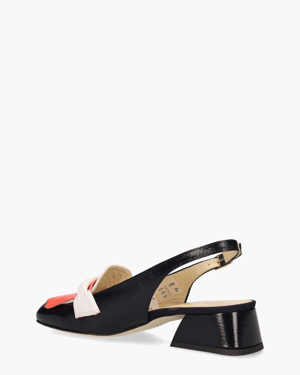 32281 Zwart Dames Slingbackloafers
