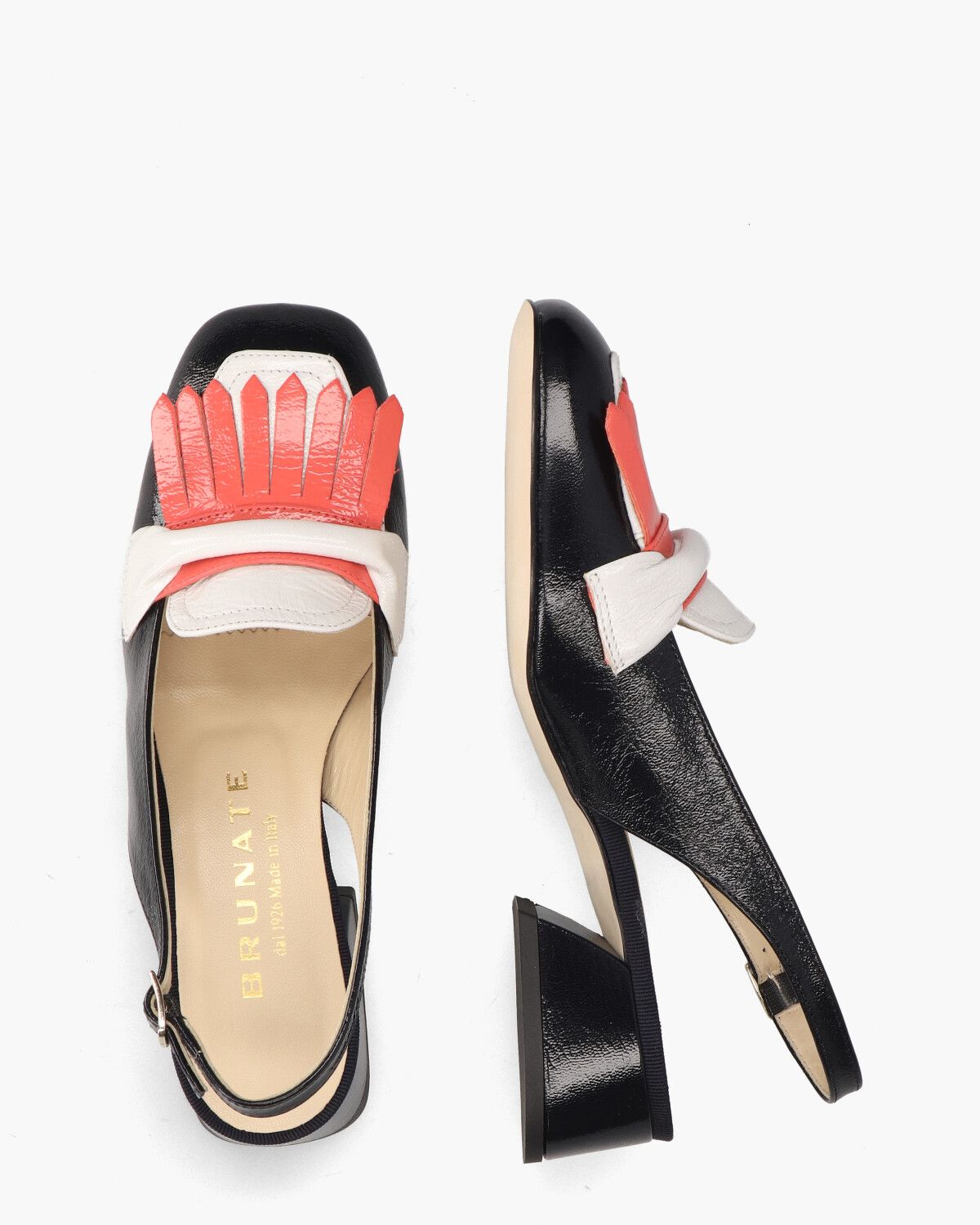 32281 Zwart Dames Slingbackloafers