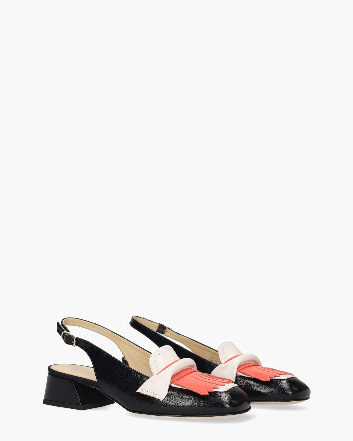 32281 Zwart Dames Slingbackloafers