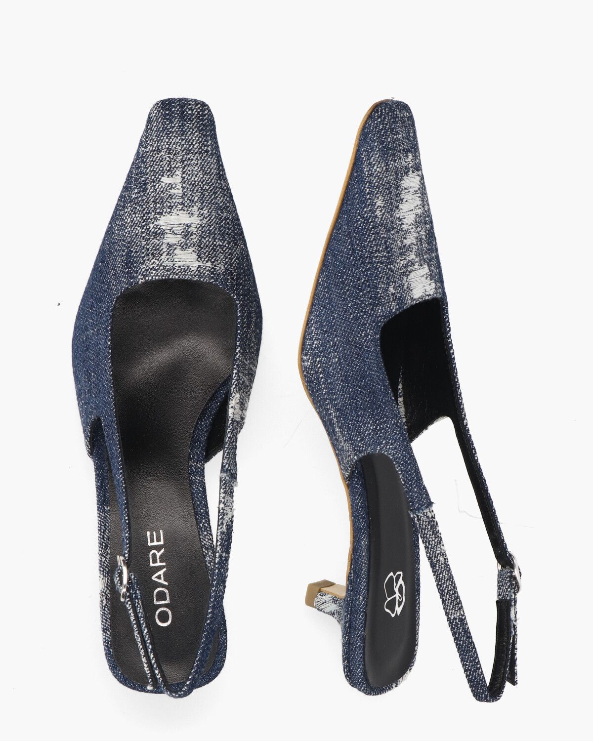 Anna Jeansblauw Dames Slingbackpumps