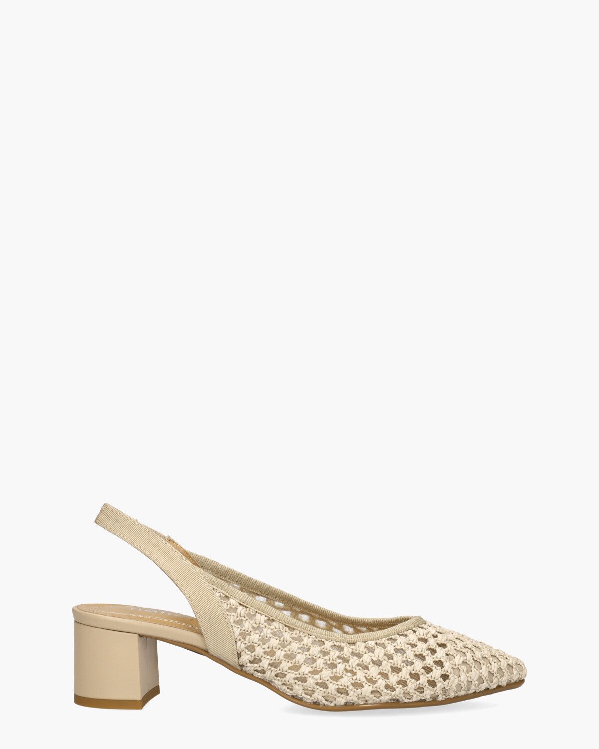 24E049A Beige Dames Slingbackpumps