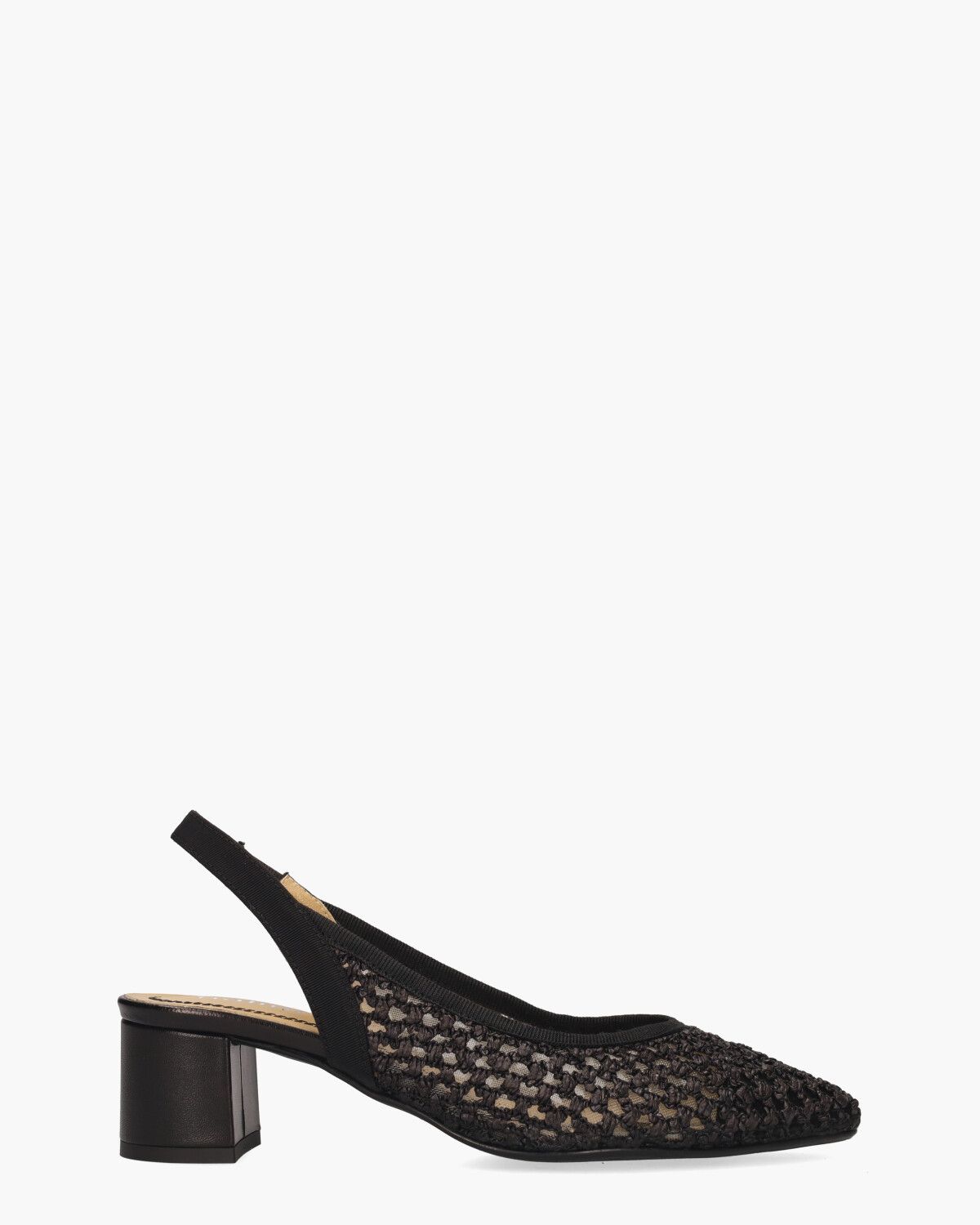 24E049A Zwart Dames Slingbackpumps