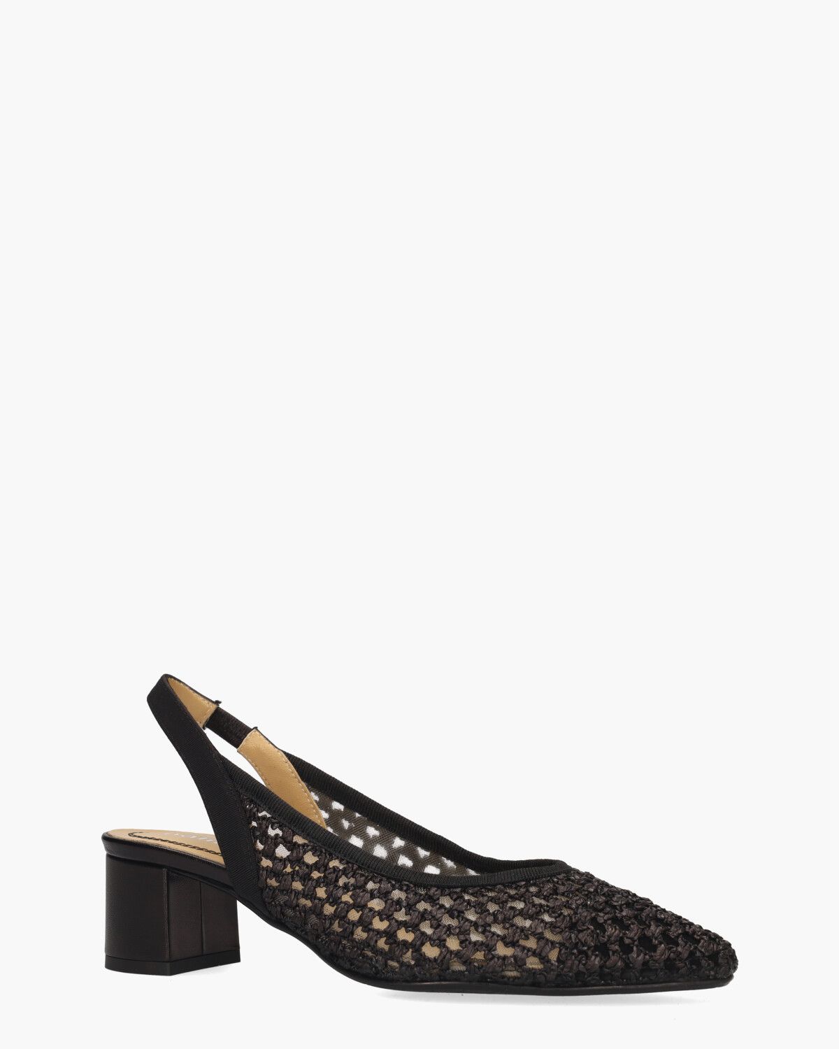 24E049A Zwart Dames Slingbackpumps