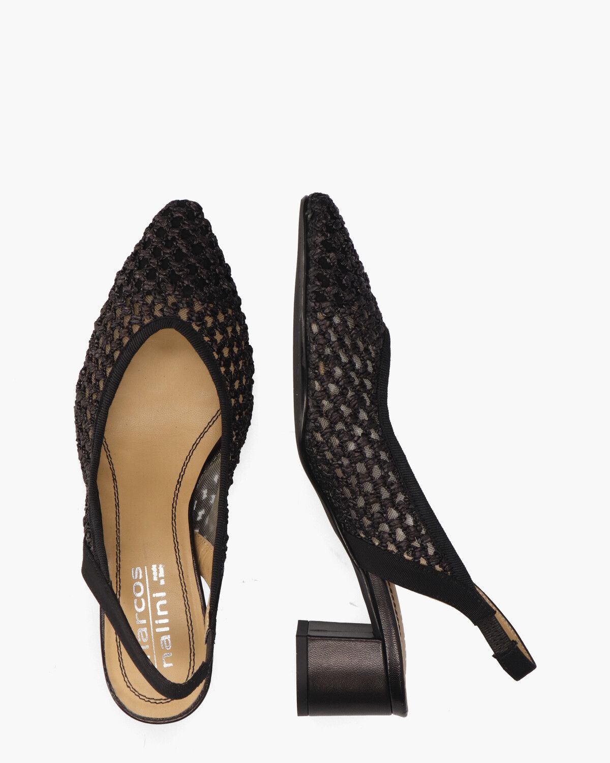 24E049A Zwart Dames Slingbackpumps