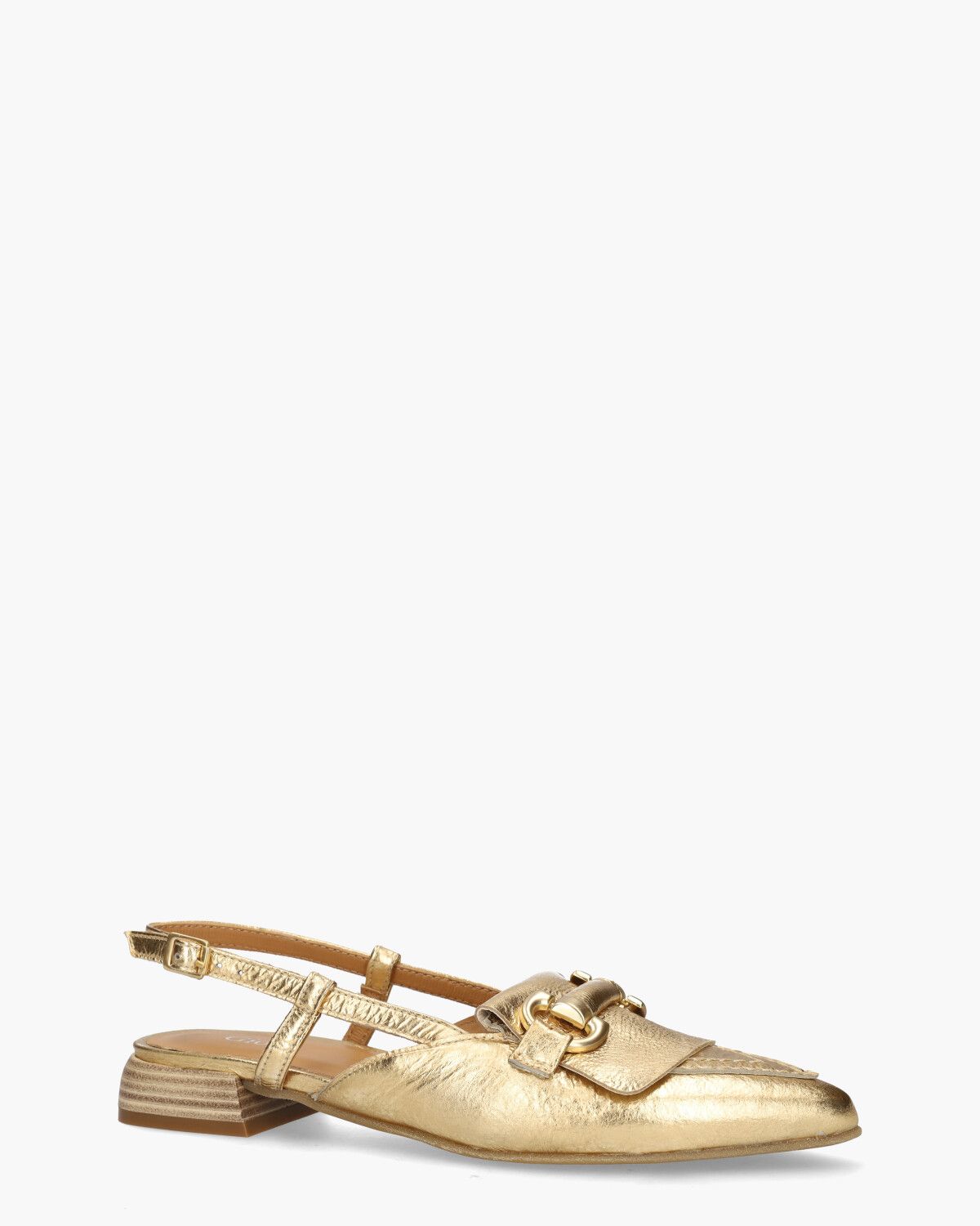 T98103401 Goud Dames Slingbackloafers