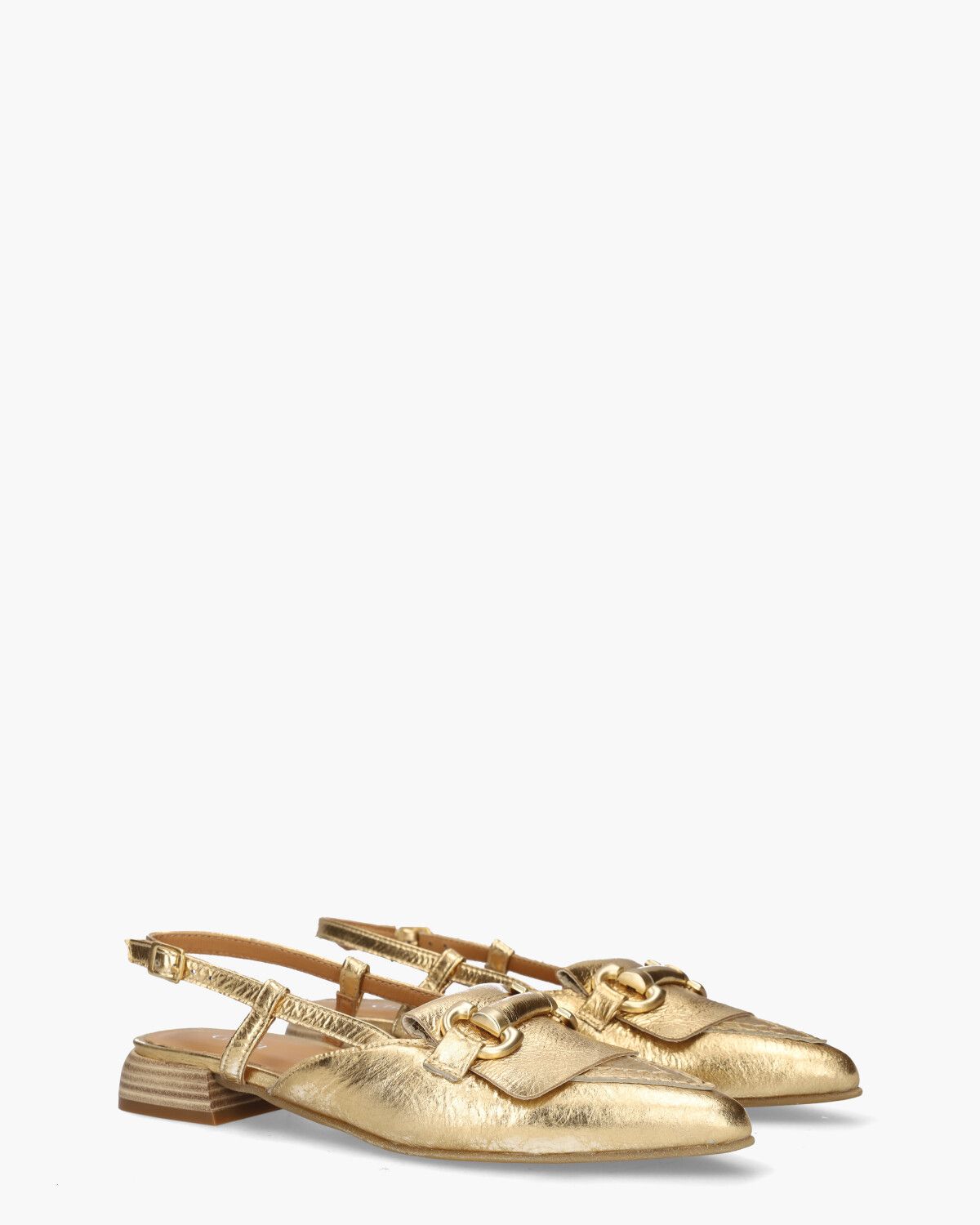T98103401 Goud Dames Slingbackloafers