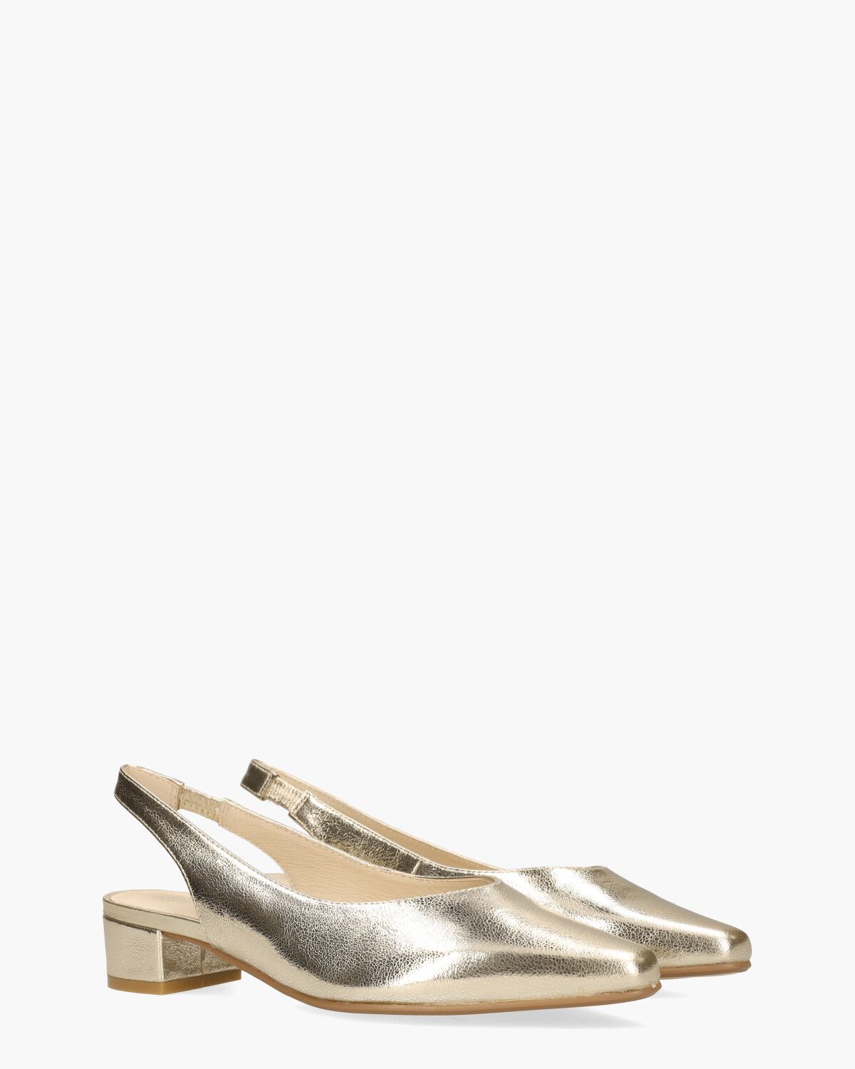 Wagar Goud Dames Slingbackpumps