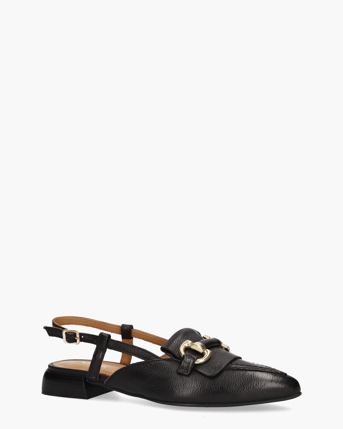 T98103301 Zwart Dames Slingbackloafers