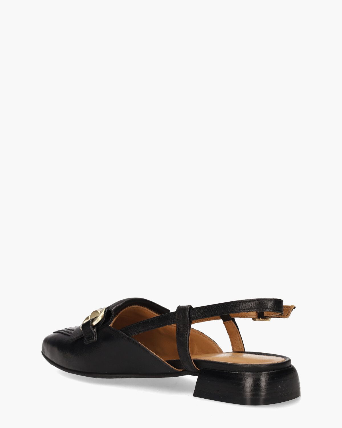 T98103301 Zwart Dames Slingbackloafers