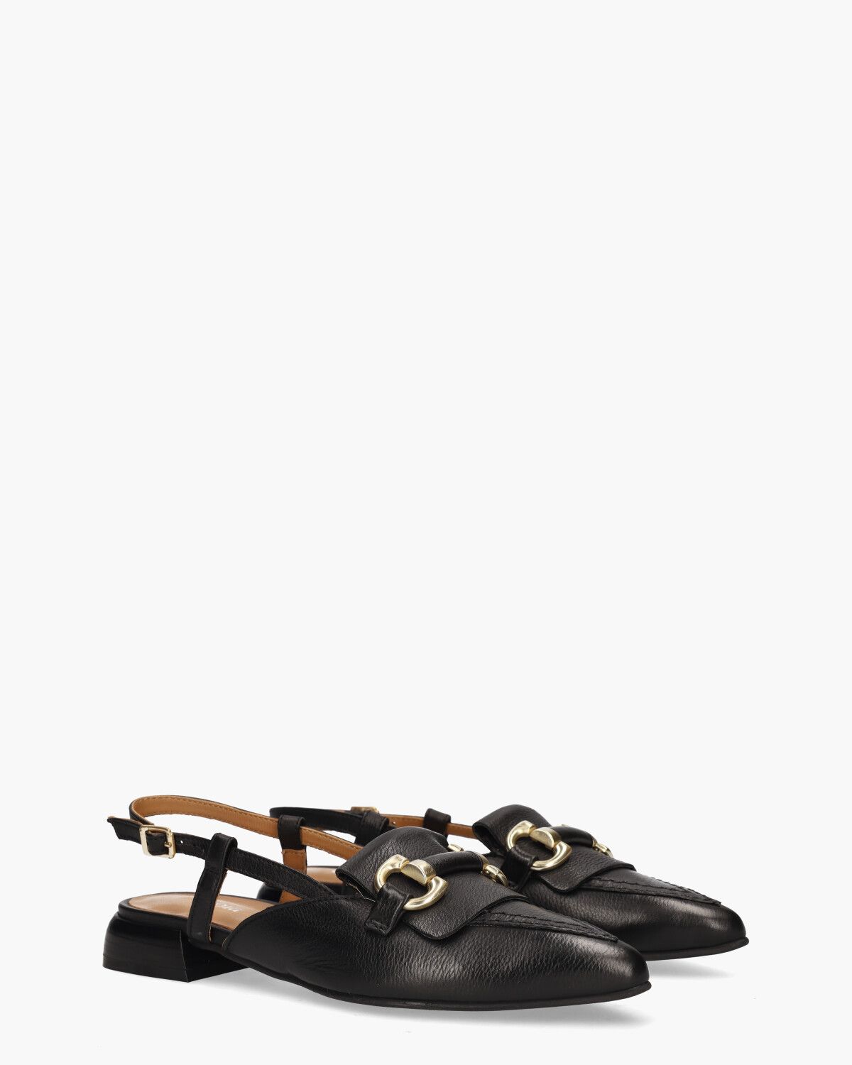 T98103301 Zwart Dames Slingbackloafers