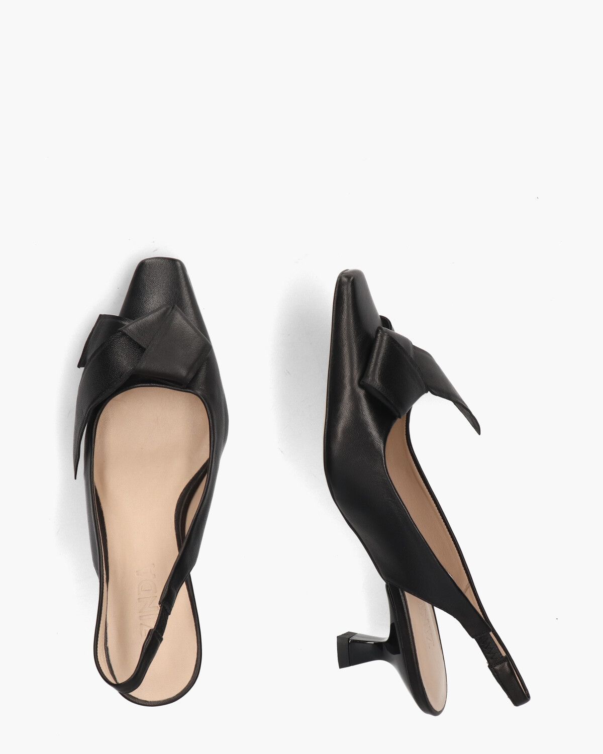 2222 Zwart Dames Slingbackpumps