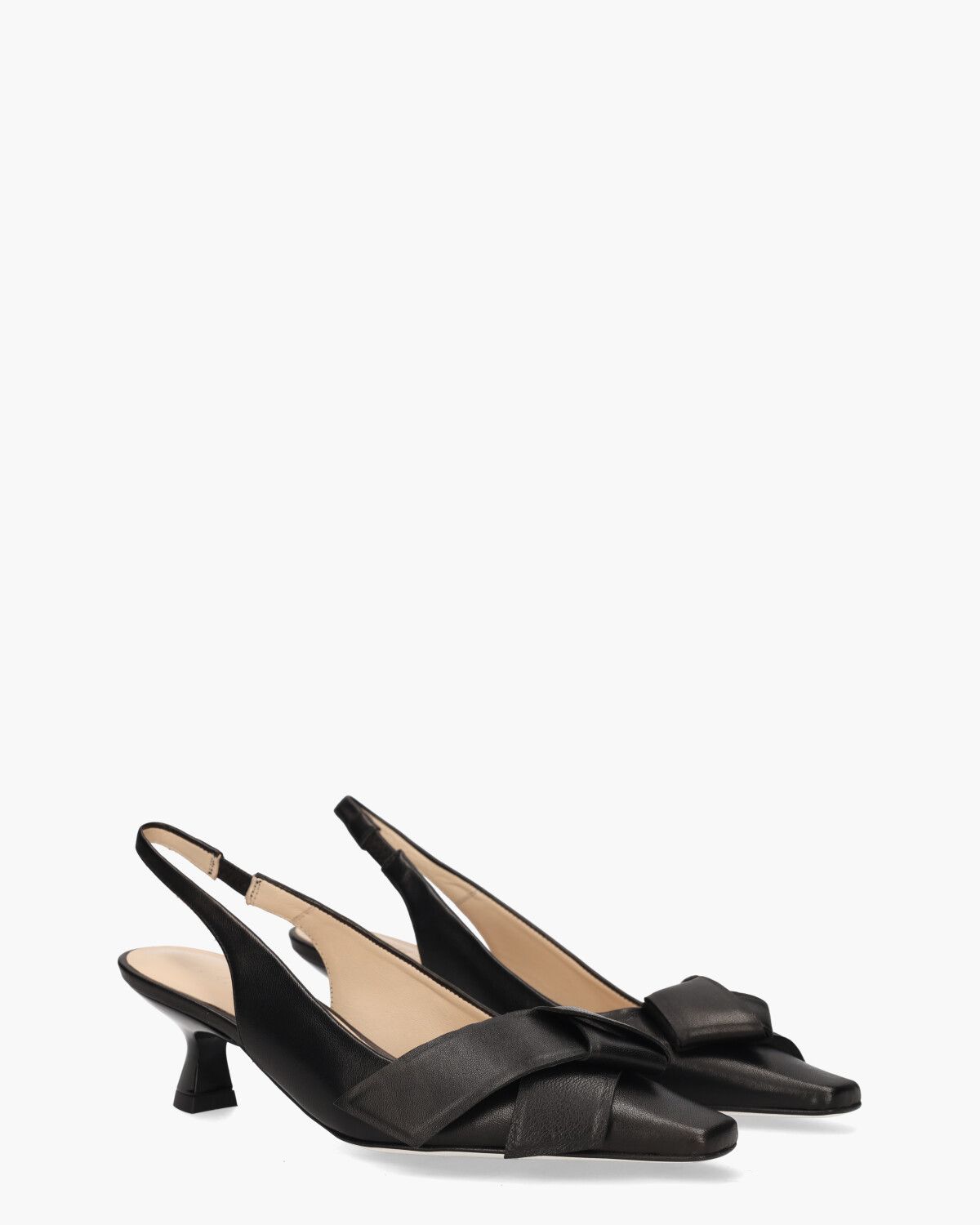 2222 Zwart Dames Slingbackpumps