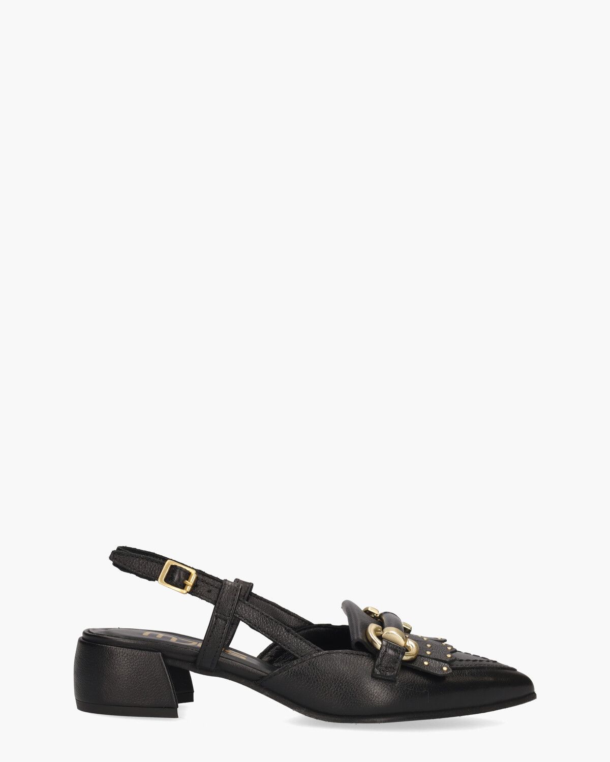 L72105 Zwart Dames Slingbackloafers
