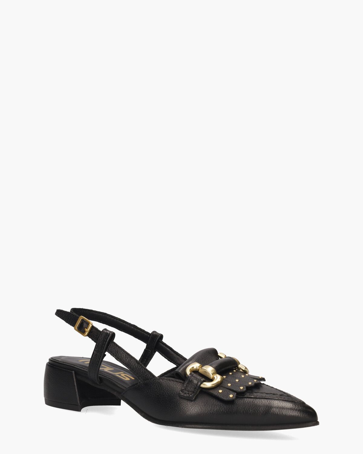 L72105 Zwart Dames Slingbackloafers