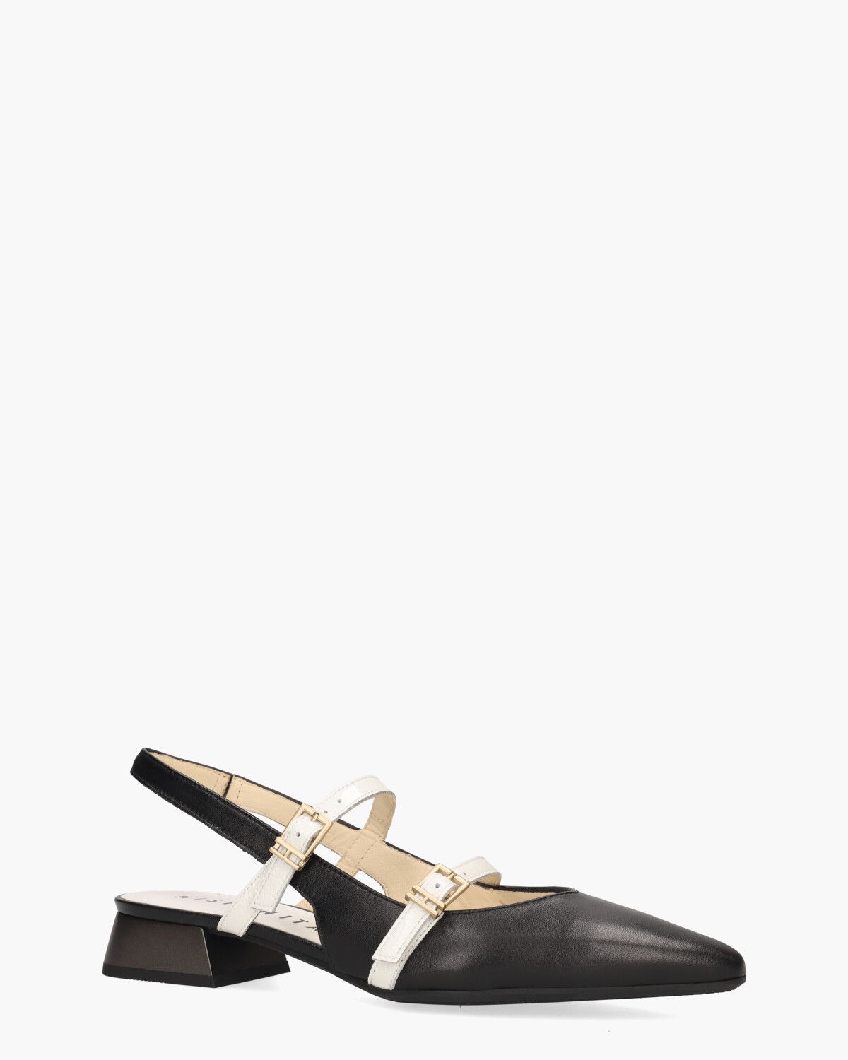 HV253922 Zwart/Wit Dames Slingbackloafers