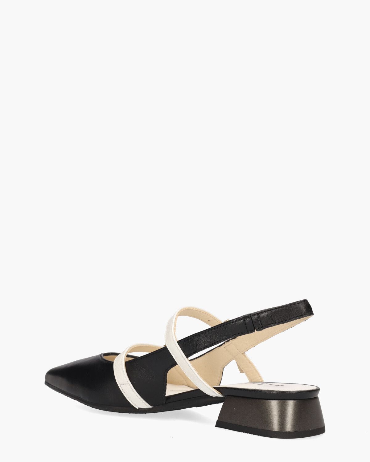 HV253922 Zwart/Wit Dames Slingbackloafers