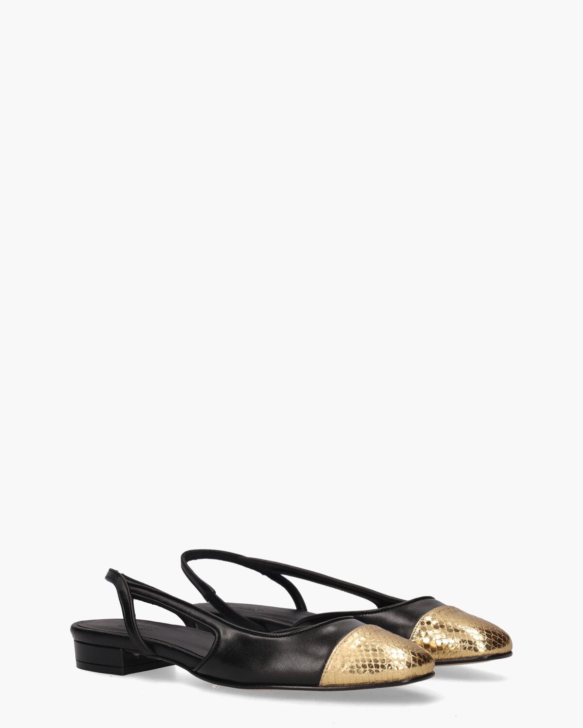Luisa Zwart/Goud Damesloafers