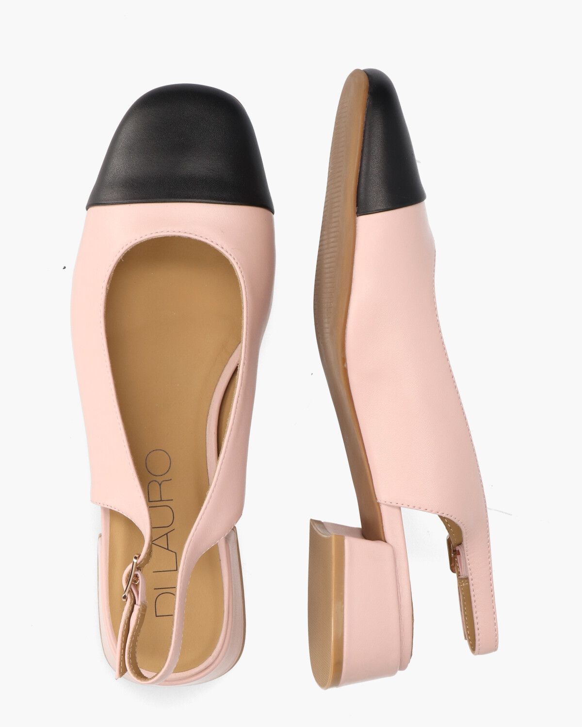 Wendelien Lichtroze/Zwart Dames Slingbackloafers