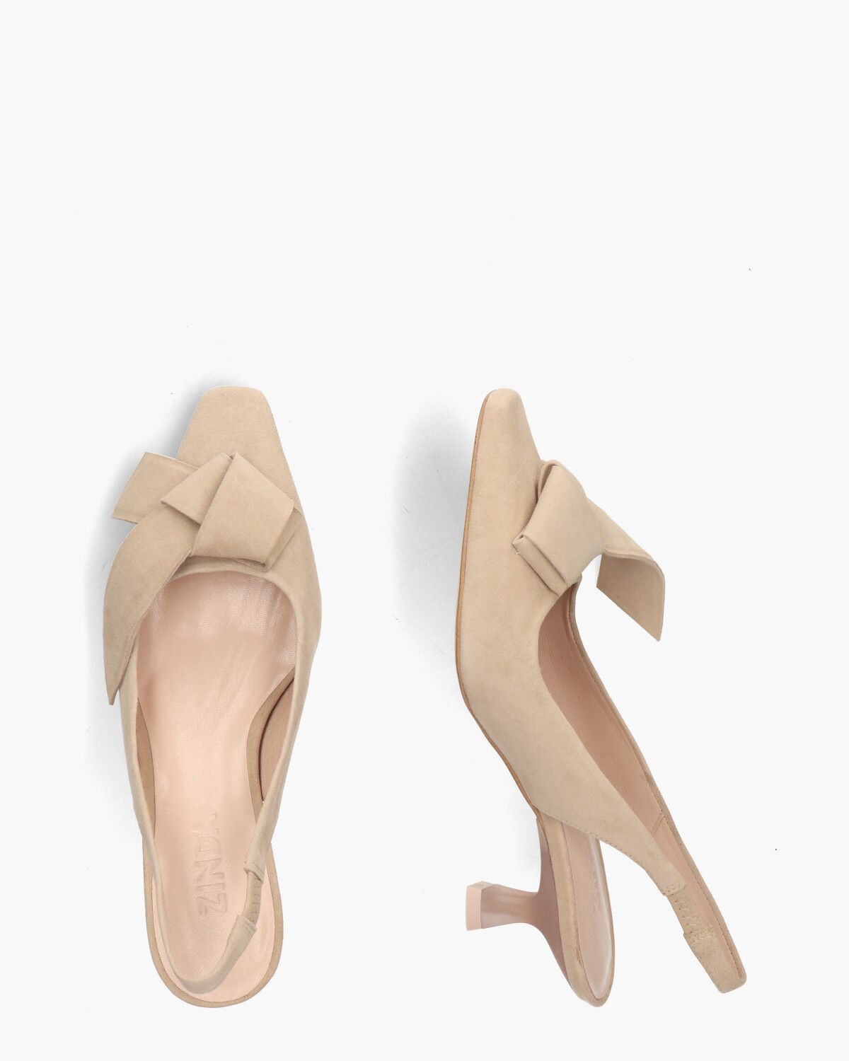 2222 Beige Dames Slingbackpumps