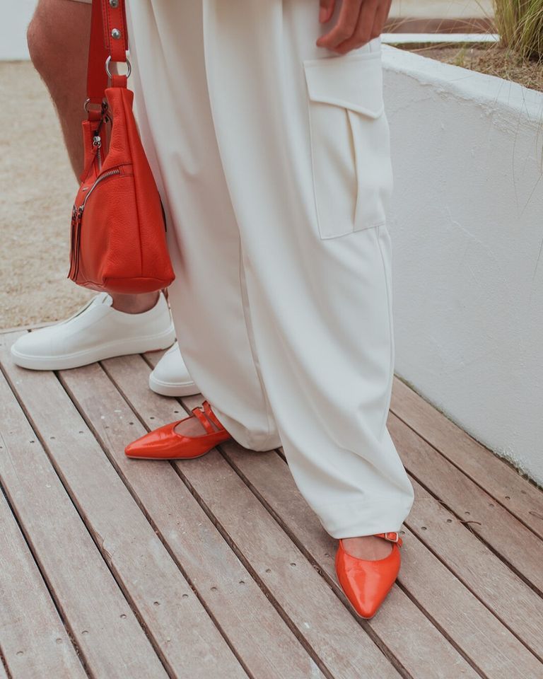 CHV243462 Rood Dames Slinbackloafers