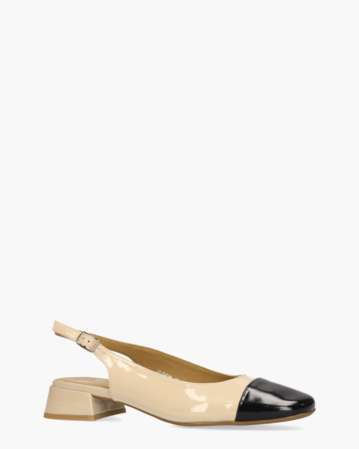Wendelien Ecru/Zwart Dames Slingbackloafers