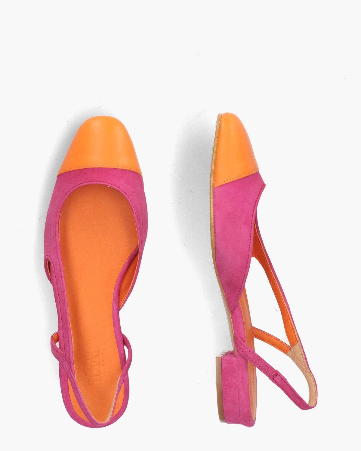 Luisa Roze/Oranje Damesloafers