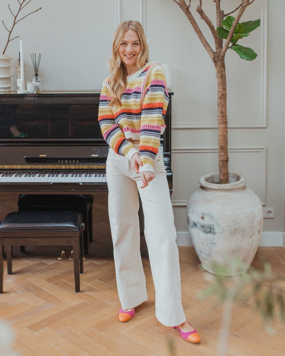 Luisa Roze/Oranje Damesloafers