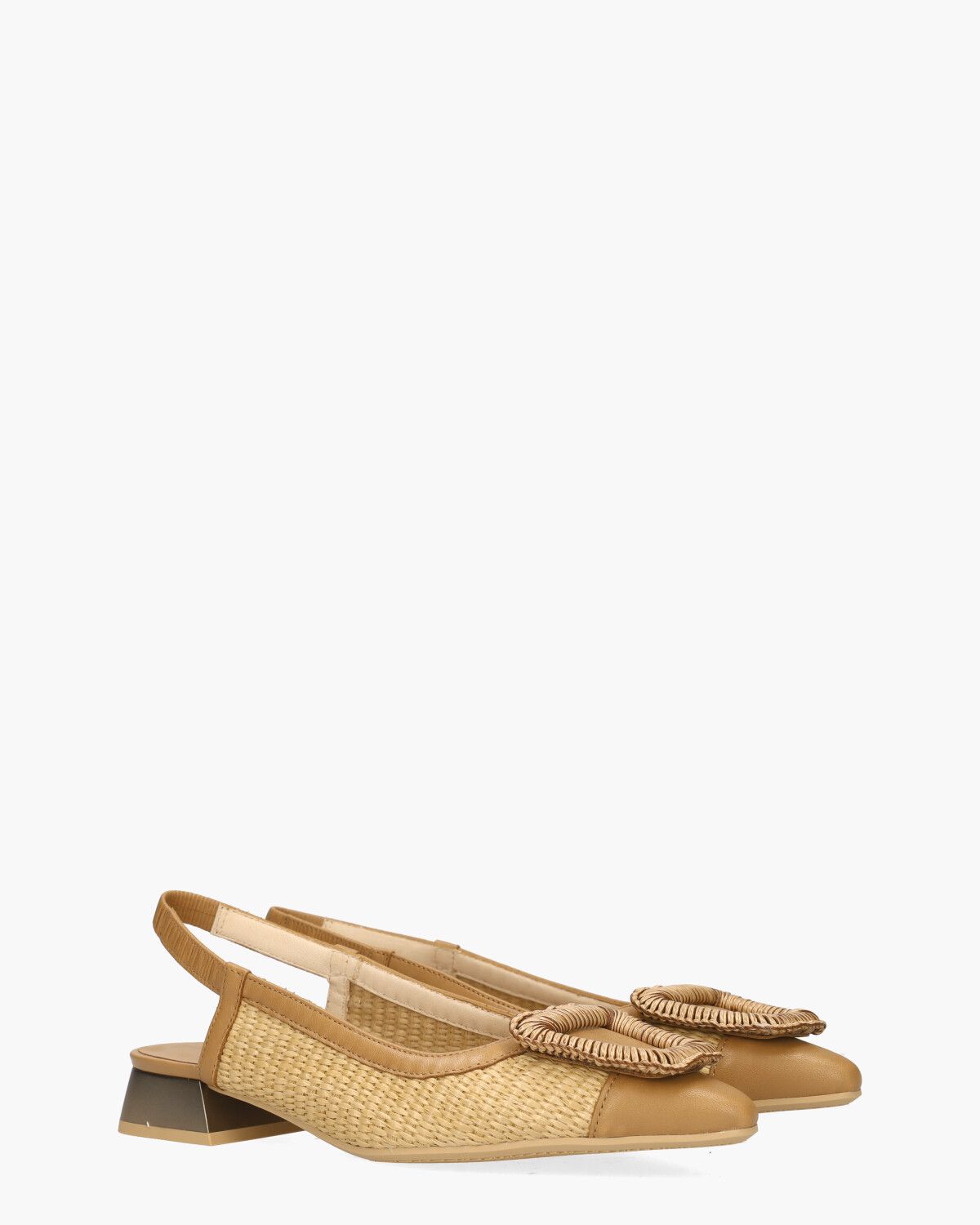 RHV254046 Naturel/Cognac Dames Slingbackpumps