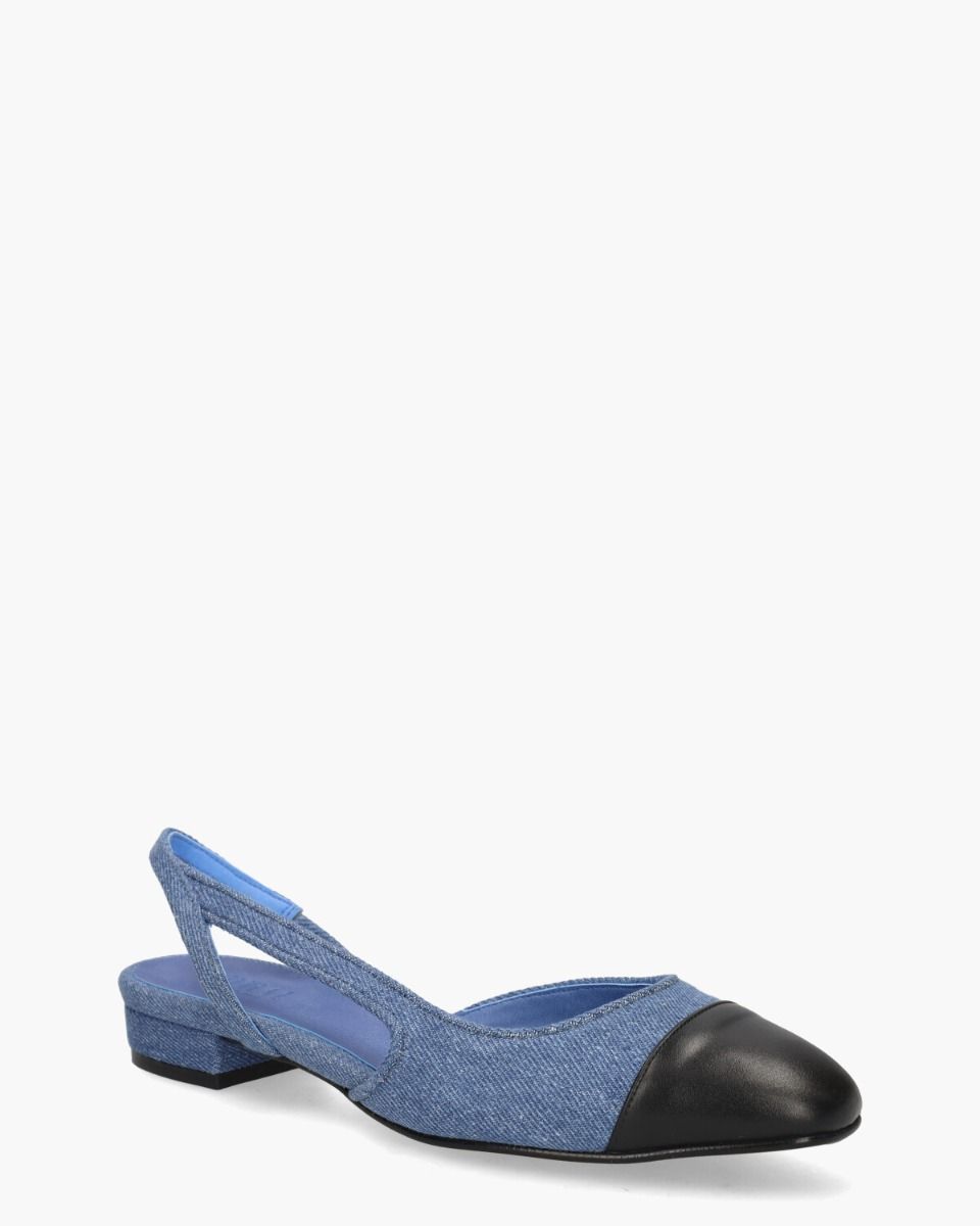 Luisa Jeansblauw/Zwart Damesloafers