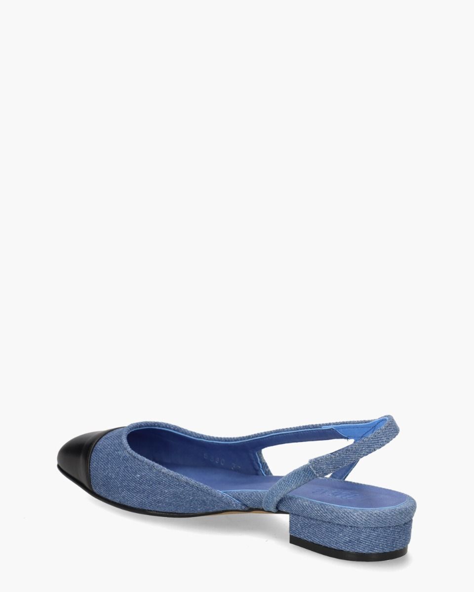 Luisa Jeansblauw/Zwart Damesloafers