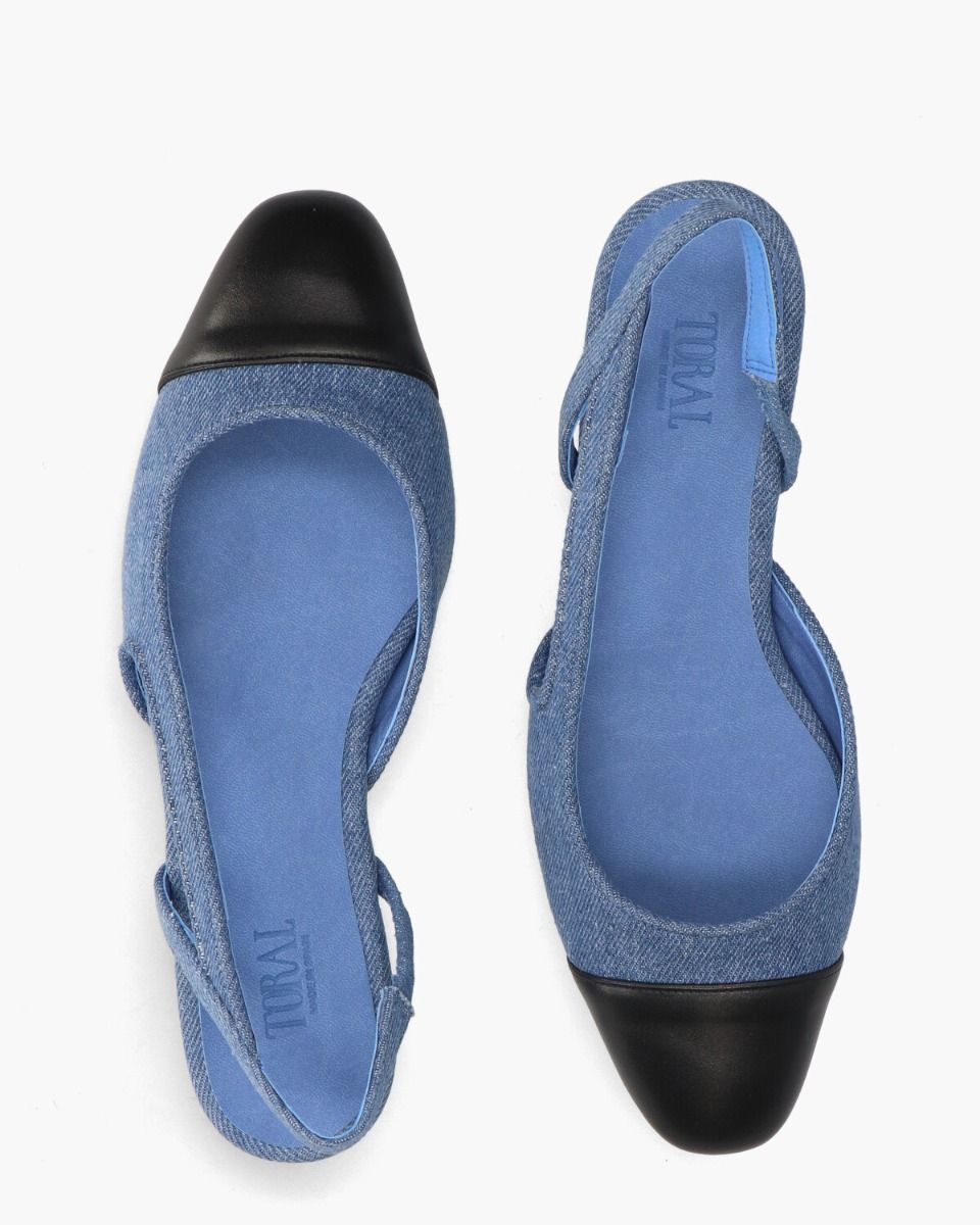 Luisa Jeansblauw/Zwart Damesloafers