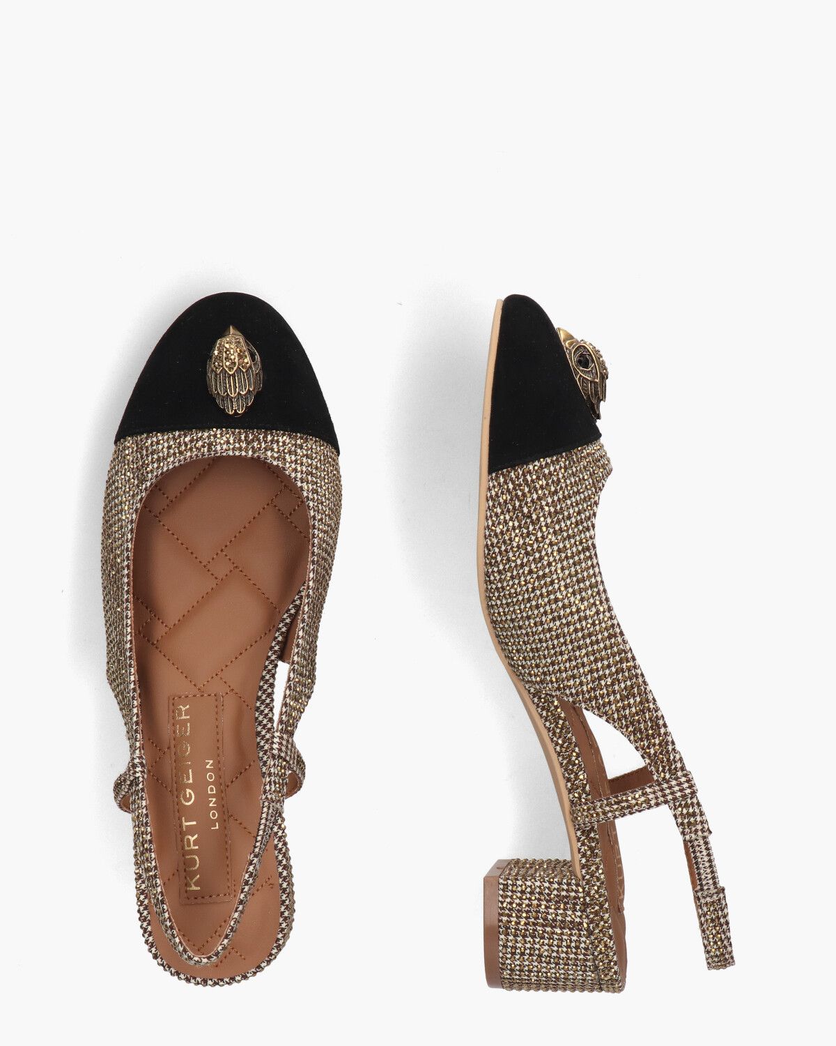 Sloane Slingback Heel Bruin/Zwart Dames Slingbackpumps