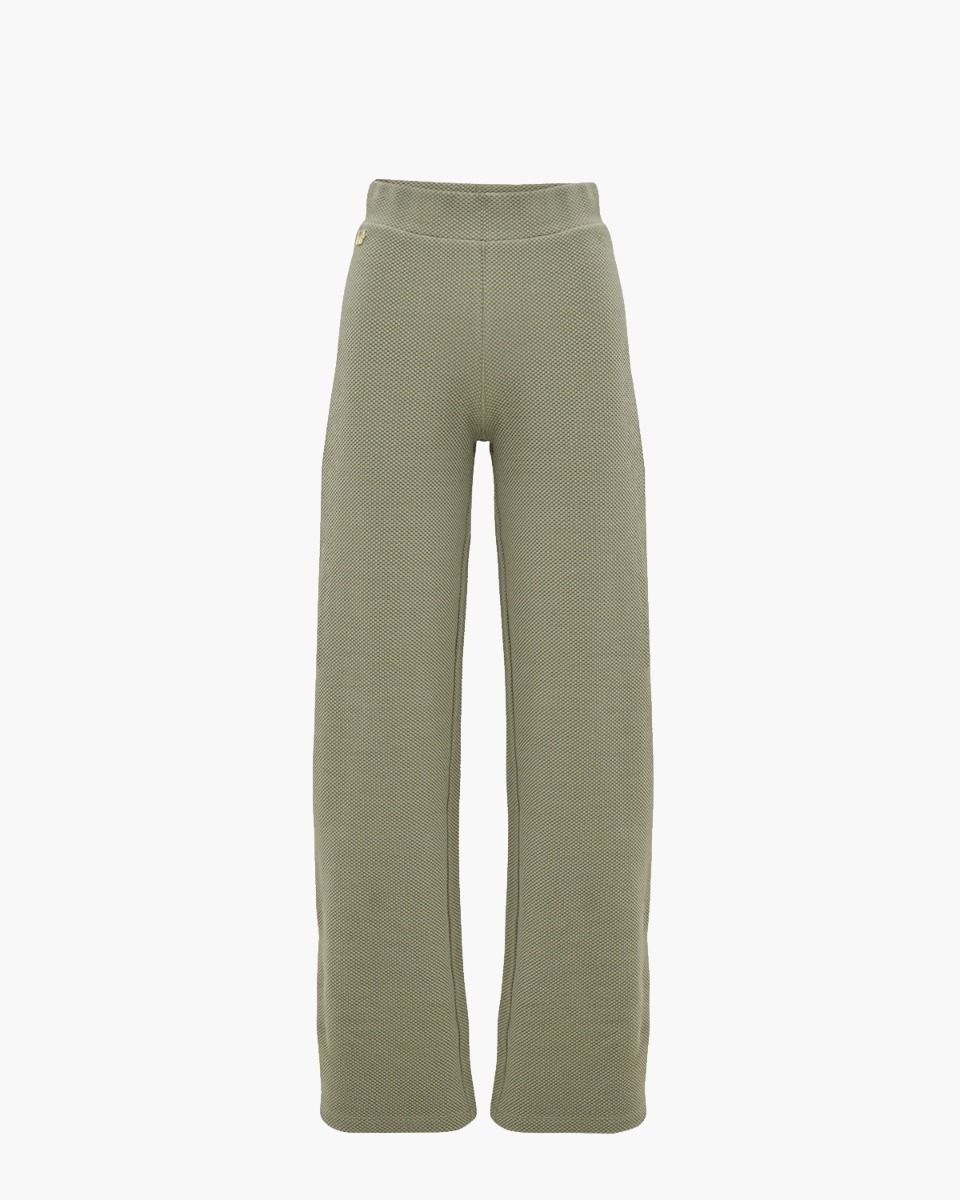 Moon Classic Flared Pants Groen Dames Broek