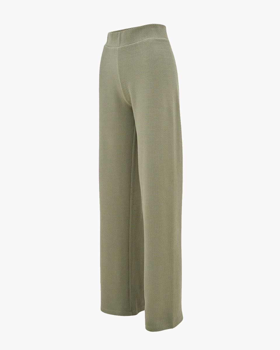 Moon Classic Flared Pants Groen Dames Broek