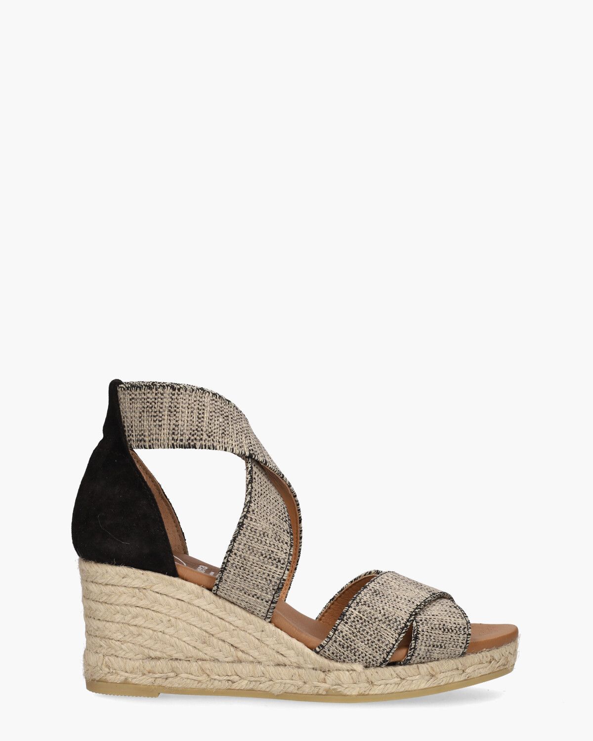 2107 Zwart/Beige Damessandalen