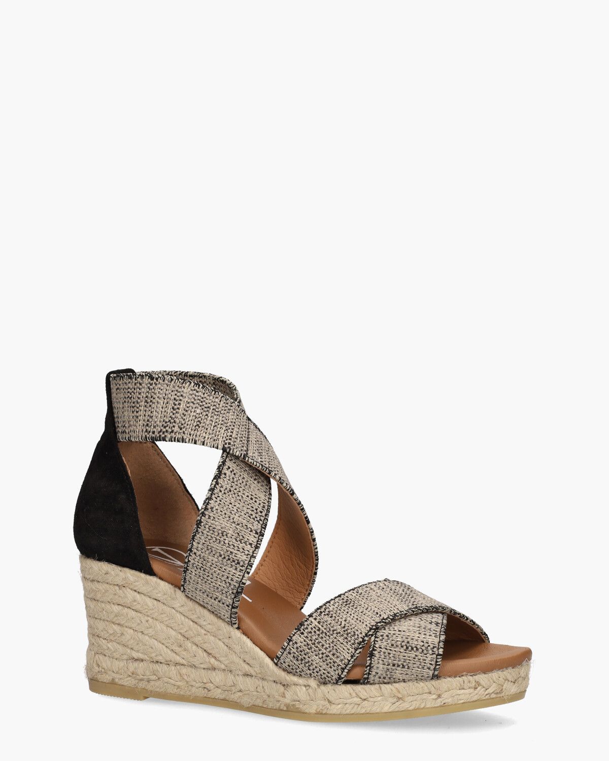 2107 Zwart/Beige Damessandalen