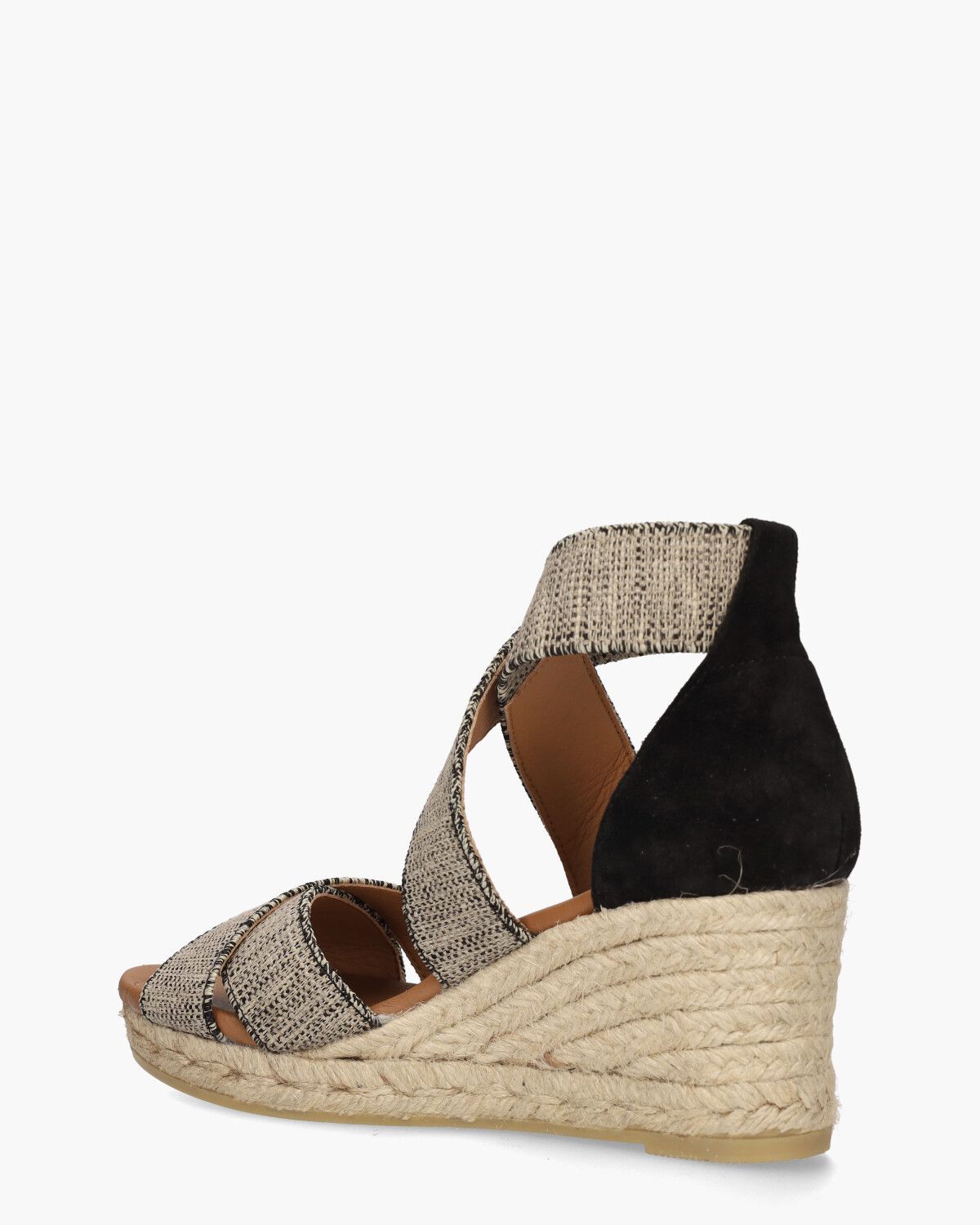 2107 Zwart/Beige Damessandalen