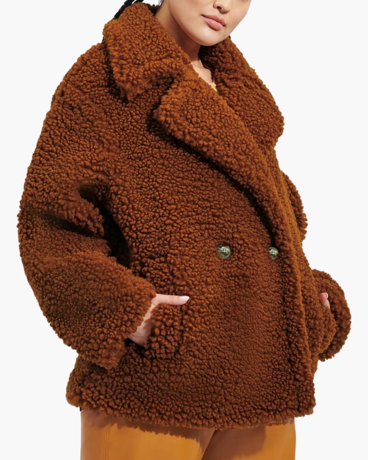 Gertrude Short Teddy Coat Hardwood Damesjack