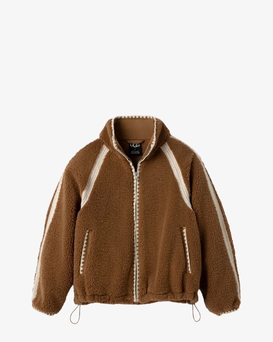 Nikia Crochet UGGfluff Jacket Chestnut Damesjack
