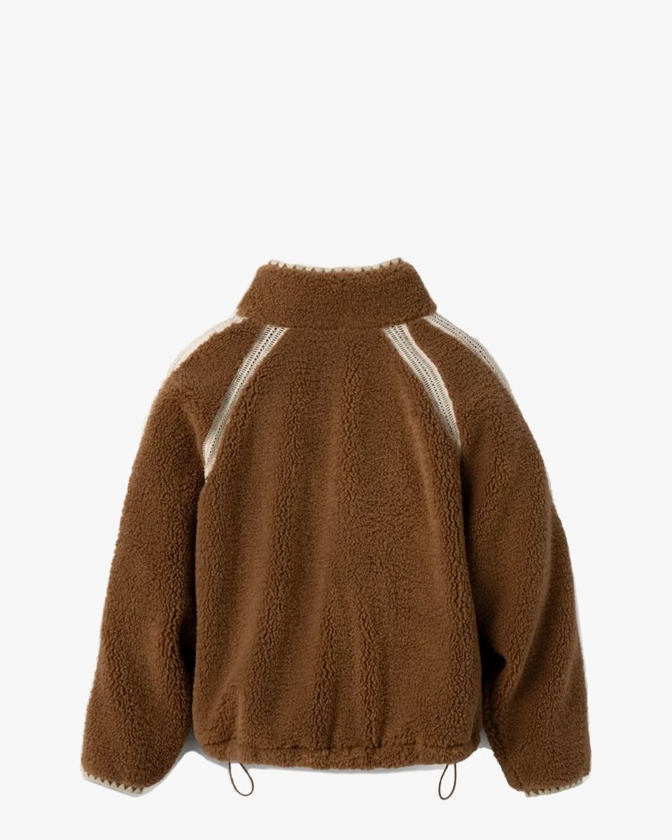 Nikia Crochet UGGfluff Jacket Chestnut Damesjack