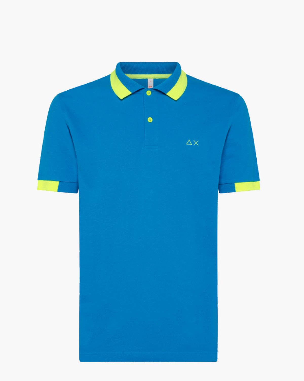 Polo Big Stripe Fluo Turquoise Heren Poloshirt