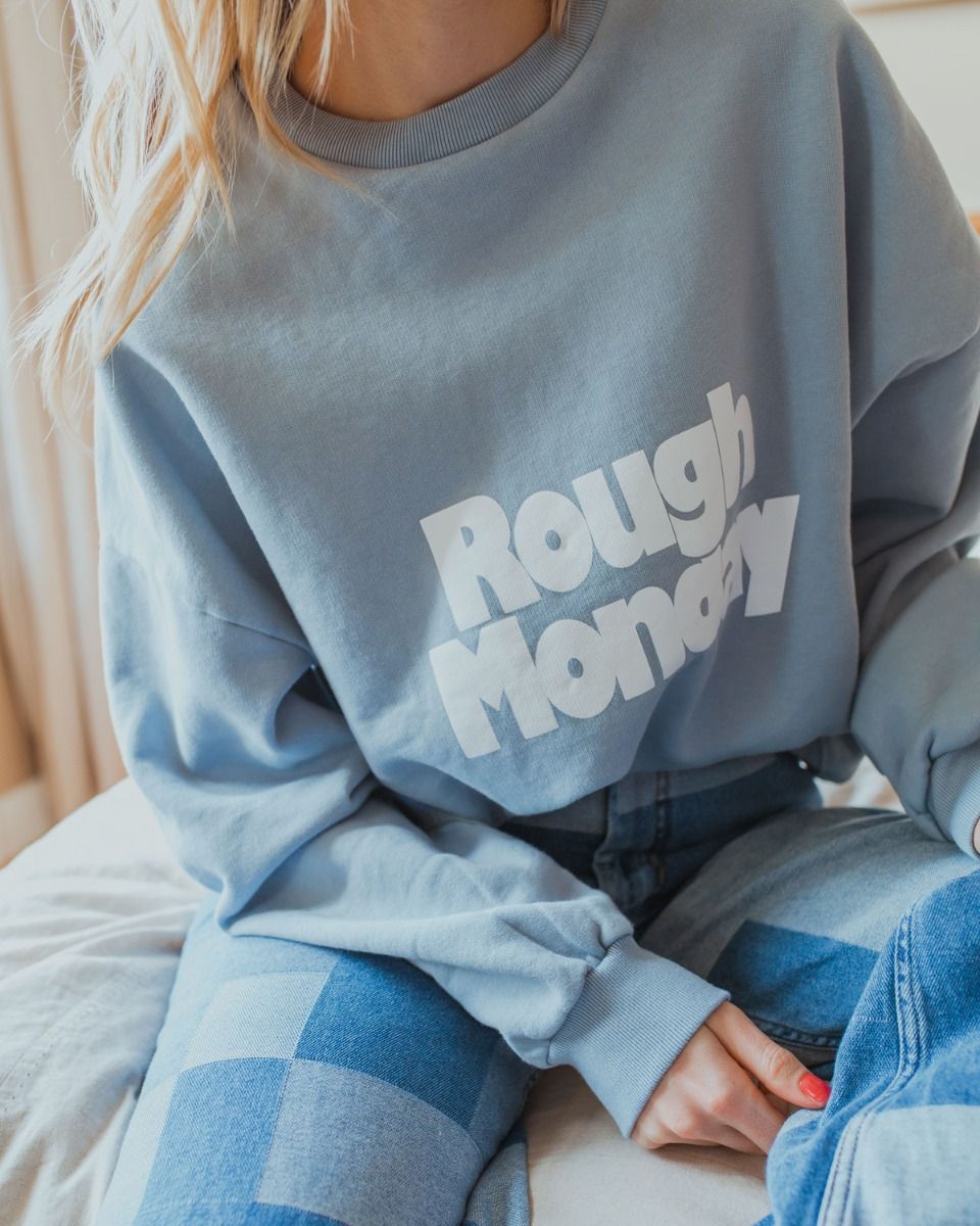 Rough Monday Sweater Lichtblauw Damessweater